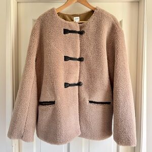 NWT J.Crew Sherpa Toggle Coat